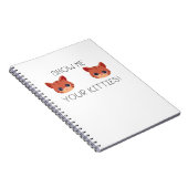 猫好きギフト表示猫ちゃんおもしろいミームGif ノートブック (右側)