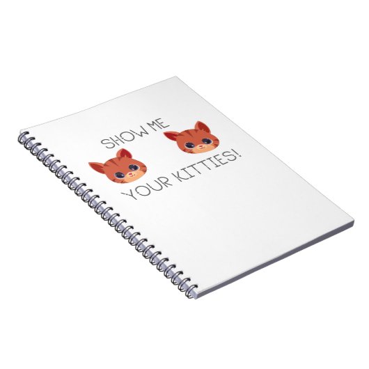 猫好きギフト表示猫ちゃんおもしろいミームGif ノートブック (右側)