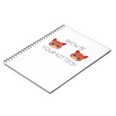 猫好きギフト表示猫ちゃんおもしろいミームGif ノートブック (左側)