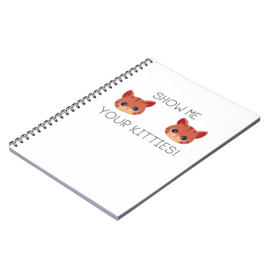 猫好きギフト表示猫ちゃんおもしろいミームGif ノートブック (左側)