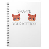 猫好きギフト表示猫ちゃんおもしろいミームGif ノートブック (正面)