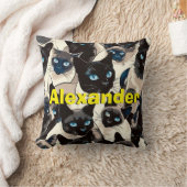 猫好きギフト装飾用クッション | カスタムペット名保 クッション (ブランケット)