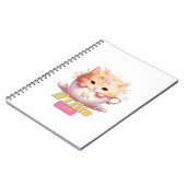 猫好きギフト、笑わされる引用文 ノートブック (左側)