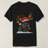 猫好きクリスマスツリークリスマスライトライトキャット愛F Tシャツ (デザイン正面)