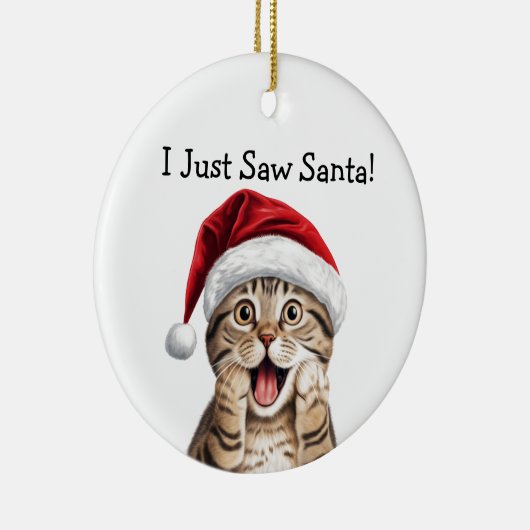 猫好きクリスマスプレゼント猫オーナメント セラミックオーナメント (右)