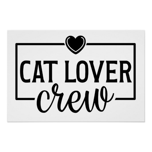 猫好きクルー ねこジョーク ポスター (正面)