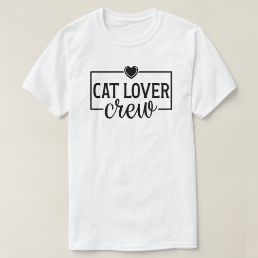 猫好きクルー ねこジョーク Tシャツ (デザイン正面)