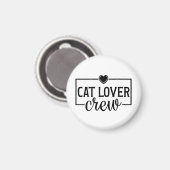 猫好きクルー 楽しい猫 マグネット (正面/裏面)