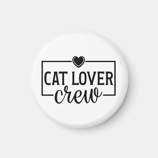 猫好きクルー 楽しい猫 マグネット (正面)