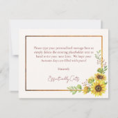 猫好きコルヌコピアサンクスギビングホリデーシーズン カード (裏面)