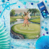 猫好きゴルファーのためのゴルフ ブライダルシャワー ペーパープレート (パーティー)