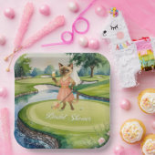 猫好きゴルファーのためのゴルフ ブライダルシャワー ペーパープレート (パーティー)