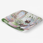 猫好きゴルファーのゴルフ誕生日パーティー ペーパープレート (傾斜あり)