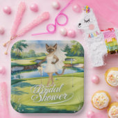 猫好きゴルファー用ゴルフブライダルシャワー ペーパープレート (パーティー)