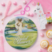 猫好きゴルファー用ゴルフブライダルシャワー ペーパープレート (パーティー)