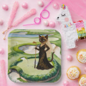 猫好きゴルファー用ゴルフブライダルシャワー ペーパープレート (パーティー)