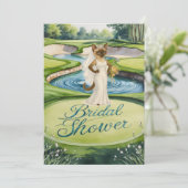 猫好きゴルファー用ゴルフブライダルシャワー 招待状 (スタンド正面)