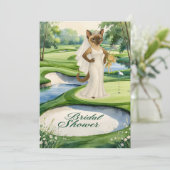 猫好きゴルファー用ゴルフブライダルシャワー 招待状 (スタンド正面)