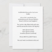 猫好きゴルファー用ゴルフブライダルシャワー 招待状 (裏面)