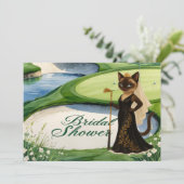 猫好きゴルファー用ゴルフブライダルシャワー 招待状 (スタンド正面)