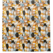 猫好きシャワーカーテン シャワーカーテン (正面)