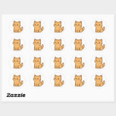 猫好きステッカー ラウンドシール (シート)