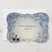 猫好きズブルービンテーファンシージウエディング招待状 招待状 (裏面)