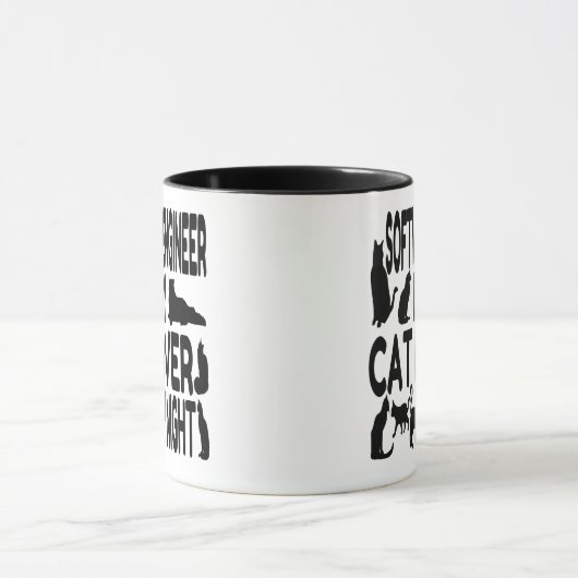 猫好きソフトウェアエンジニア マグカップ (中央)
