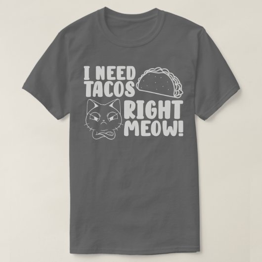 猫好きタコスタテンタコス Tシャツ (デザイン正面)