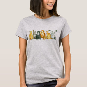 猫好きツキセドカリコ虎猫キッテンウォーター色 Tシャツ