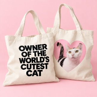 猫好きトート 猫ママ 猫パパ ペット写真追加 トートバッグ