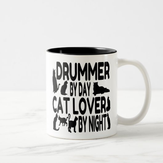 猫好きドラム ツートーンマグカップ (右)
