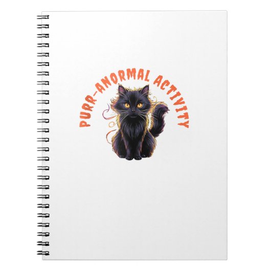 猫好きハロウィンパーアノーマル活不気味動C ノートブック (正面)