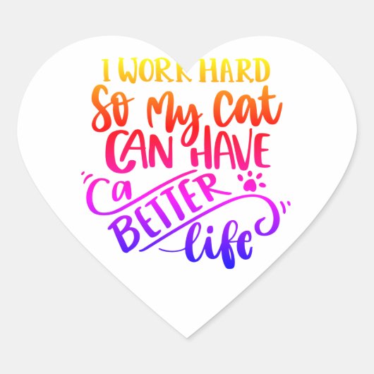 猫好きハートシール ハートシール (正面)