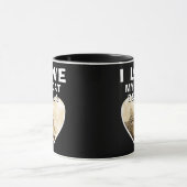 猫好きハート写真猫名ブラック マグカップ (中央)