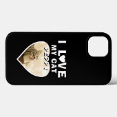 猫好きハート猫名写真黒 Case-Mate iPhoneケース (裏面 (横))
