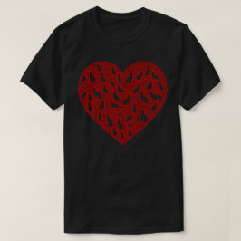 猫好きハートTシャツ Tシャツ