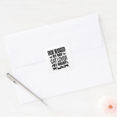 猫好きバイナイトスクエアステッカー スクエアシール