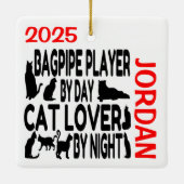 猫好きバグパイプレイヤカスタムー セラミックオーナメント (裏面)