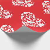 猫好きバレンタインデーよくはしゃぐかわいい猫アート ラッピングペーパー (角)