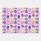 猫好きパターン誕生日 ラッピングペーパーシート (正面3)