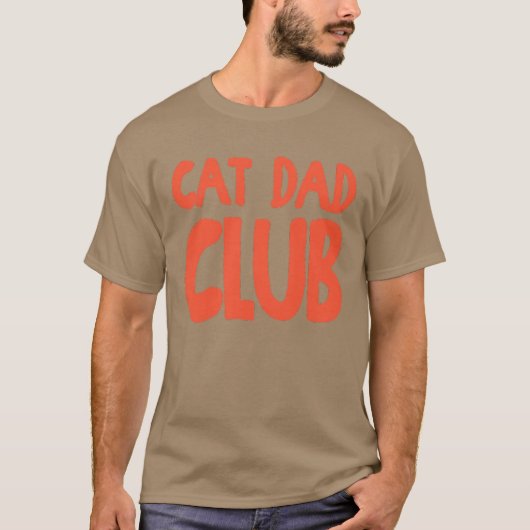 猫好きパパクラブ 猫がいると人生はもっと楽しい メンズダ Tシャツ (正面)