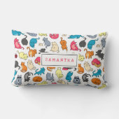 猫好きパーソナライズされたへの贈与 ランバークッション (裏面)