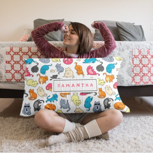 猫好きパーソナライズされたへの贈与 ランバークッション