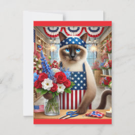 猫好きパーティー第4日7月の独立記念日 ポストカード