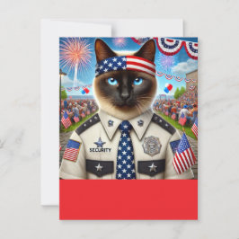 猫好きパーティー第4日7月の独立記念日 ポストカード