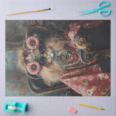 猫好きヒッピースタイルの分離 薄葉紙 (クラフト)