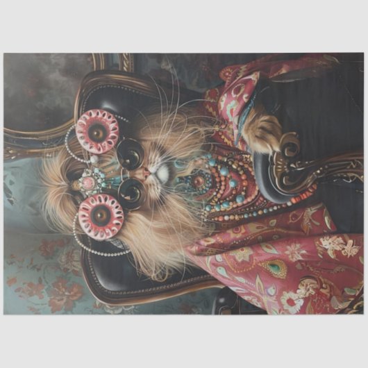 猫好きヒッピースタイルの分離 薄葉紙 (正面)