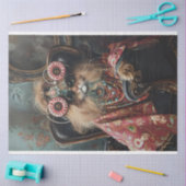 猫好きヒッピースタイルの分離 薄葉紙 (クラフト)