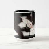 猫好きピアノ鍵盤マグカップ マグカップ (中央)